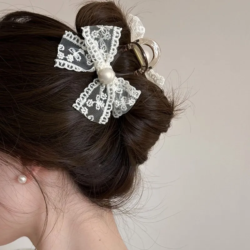 Water Jade Acrylic Hair Clips Women's-2