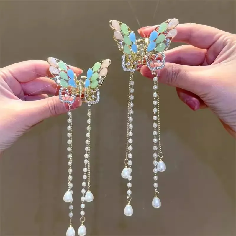 Water jade Hair Clips Women's-5