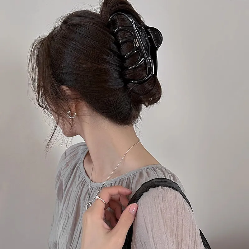 Water Jade Acrylic Hair Clips Women's-5