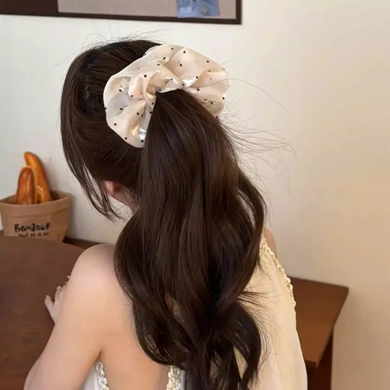 Water Jade Rubber Band Hair Tie Women's-4