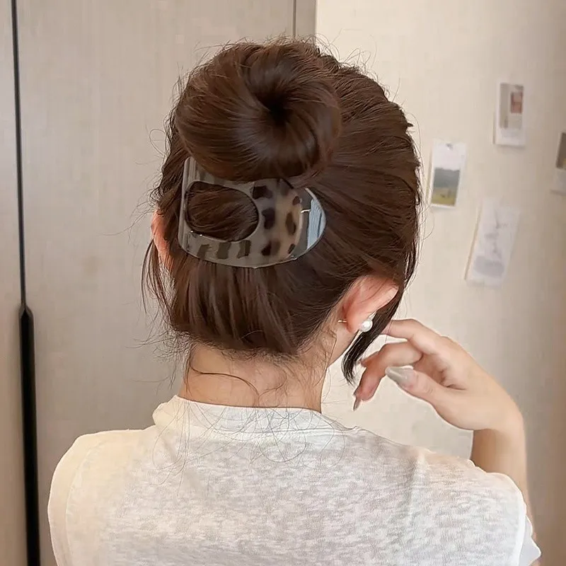 Water Jade Acrylic Hair Clips Women's-2