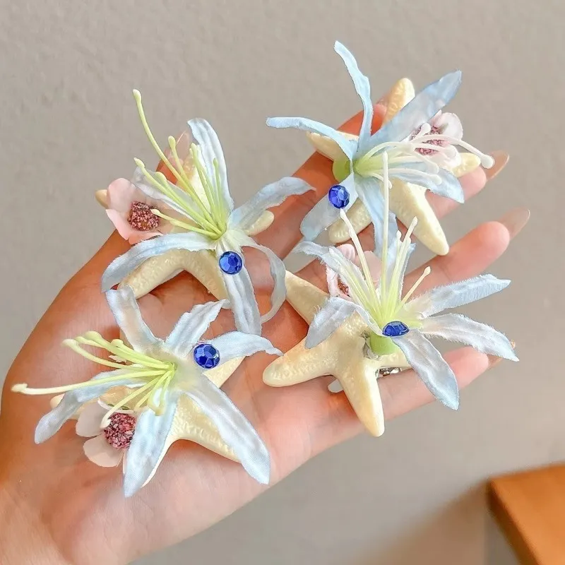 Water Jade Alloy Hair Clips Women's-2