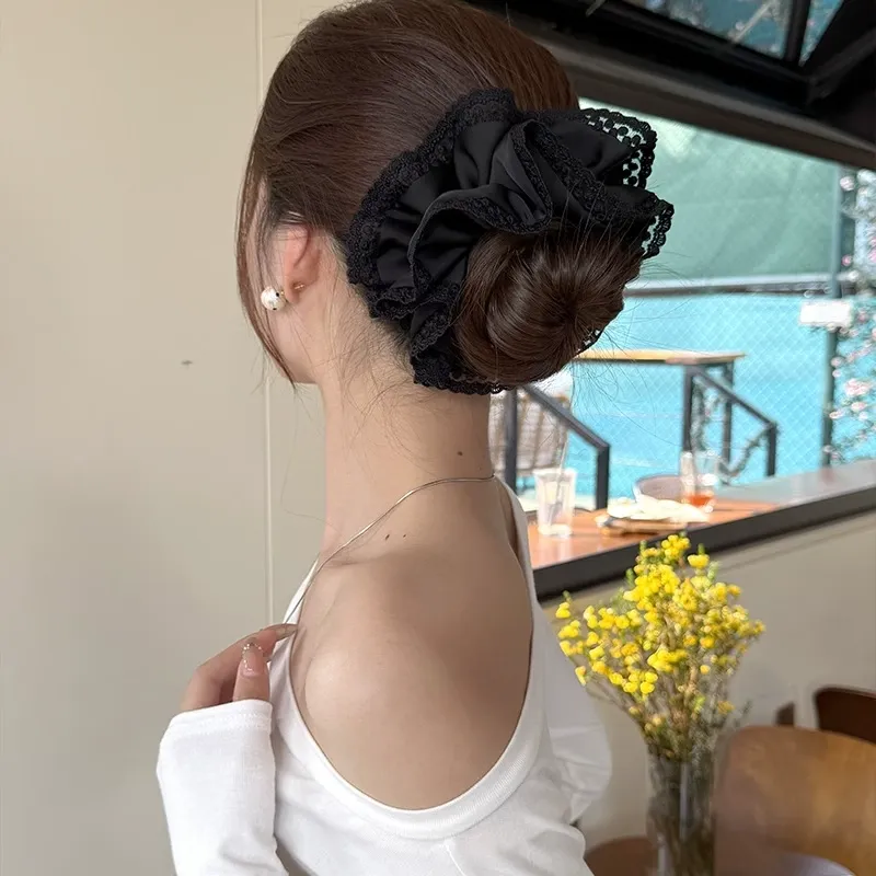 Water Jade Fabric Hair Tie Women's-1