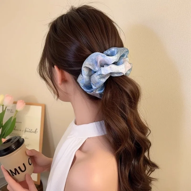 Water Jade Rubber Band Hair Tie Women's-2