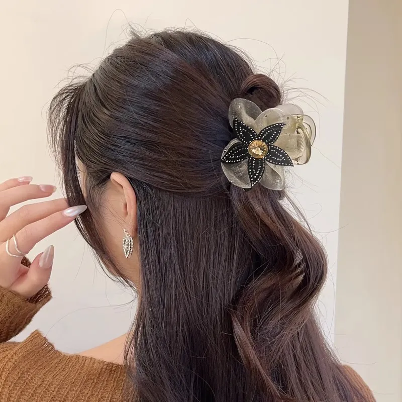 Water Jade Acrylic Hair Clips Women's-1