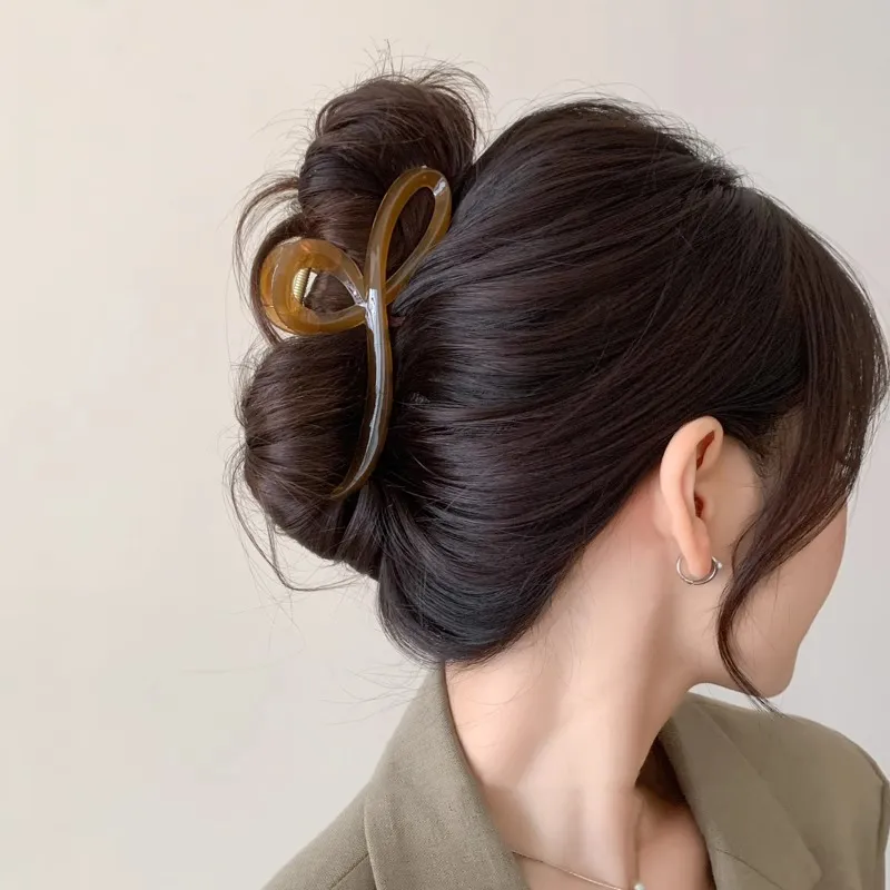 Water Jade Acrylic Hair Clips Women's-1