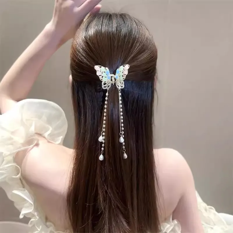 Water jade Hair Clips Women's-4