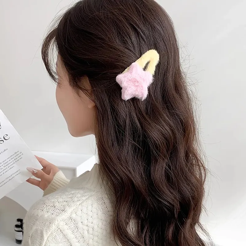 Water Jade Fabric Hair Clips Women's-2