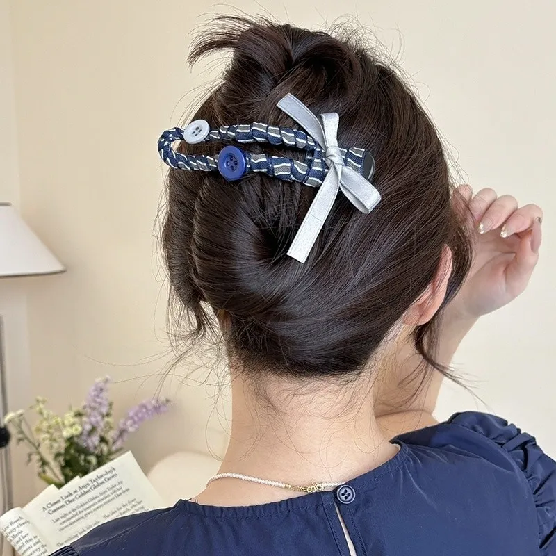 Water Jade Acrylic Hair Clips Women's-5