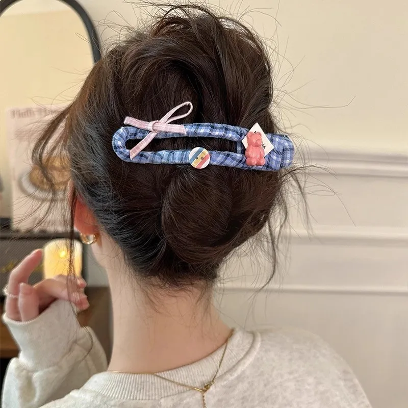 Water Jade Acrylic Hair Clips Women's-5