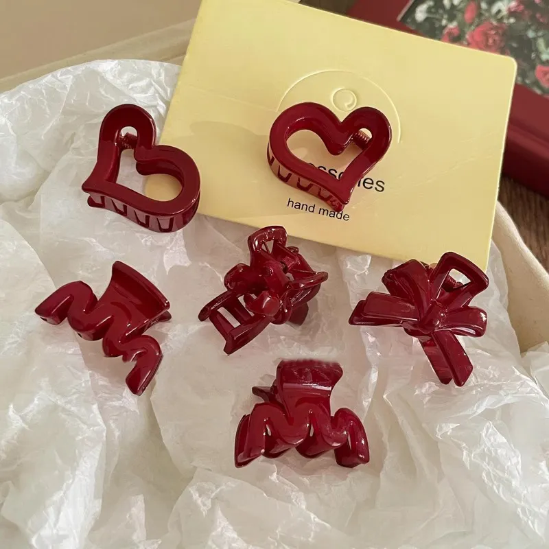 Water Jade Acrylic Hair Clips Women's-3