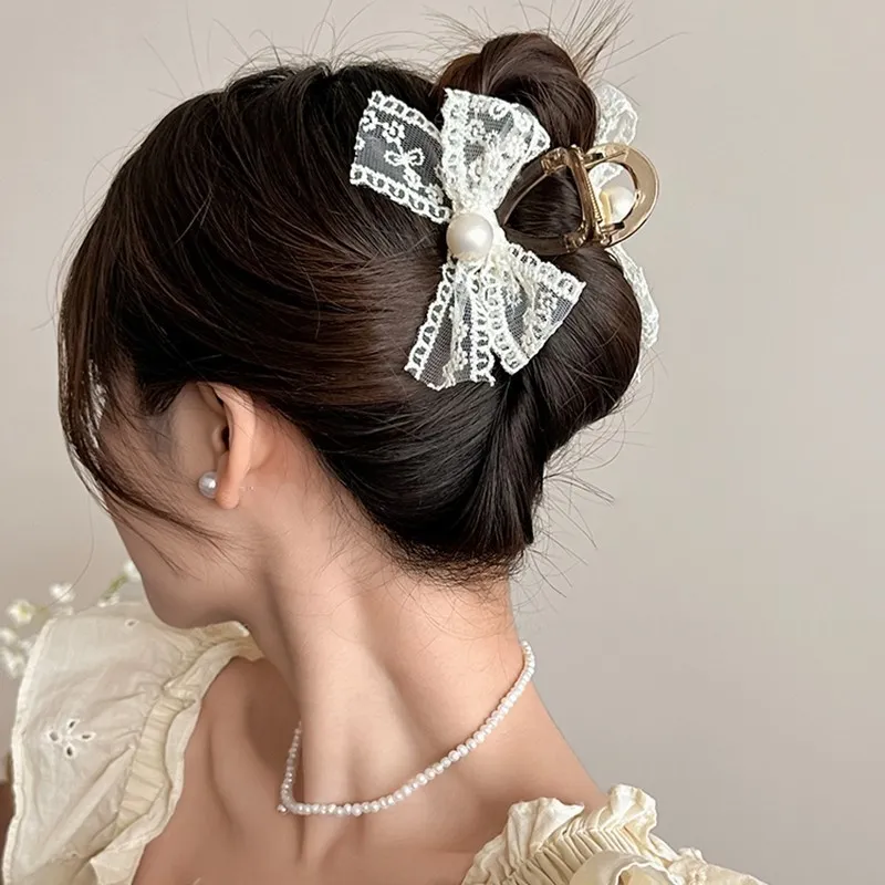 Water Jade Acrylic Hair Clips Women's-3