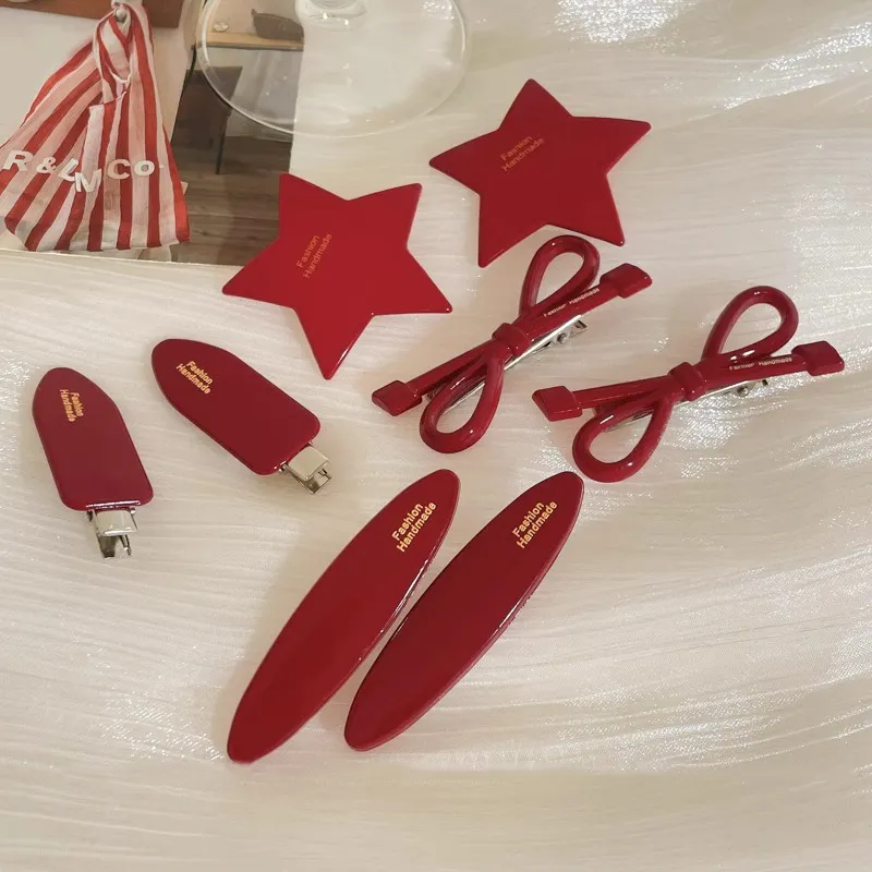 Water Jade Acrylic Hair Clips Women's-4