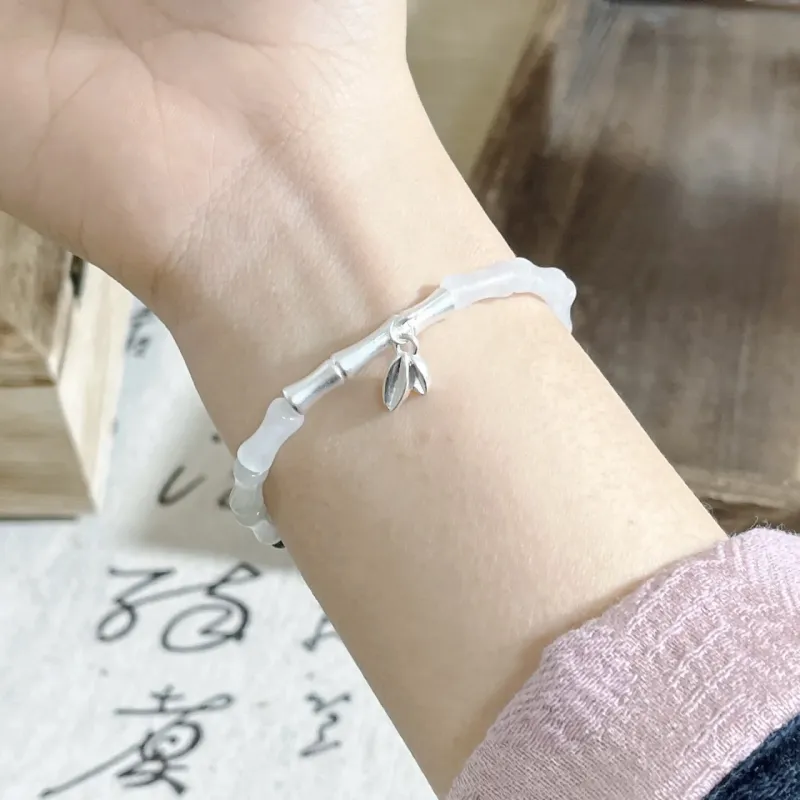 HAPPY BEAN Tianshan Jade Bracelets Unisex-10