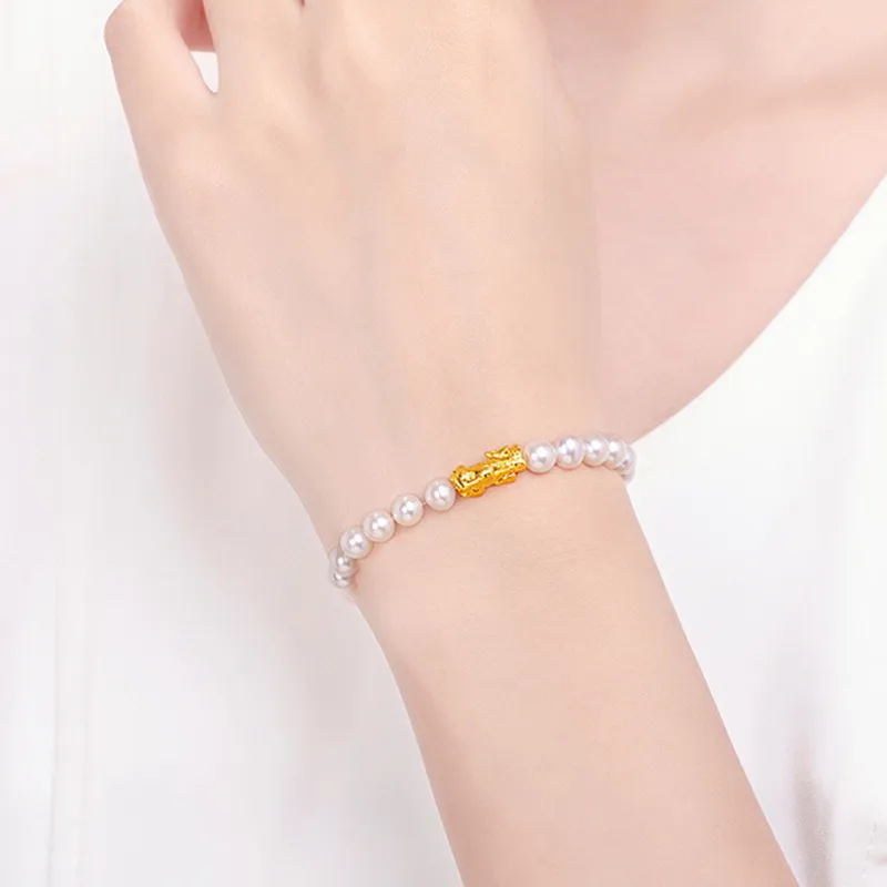 HAPPY BEAN Gold Bracelet Women's-1