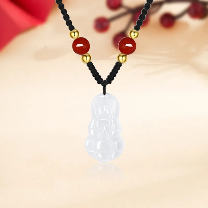 HAPPY BEAN Chalcedony Necklaces Women's-4