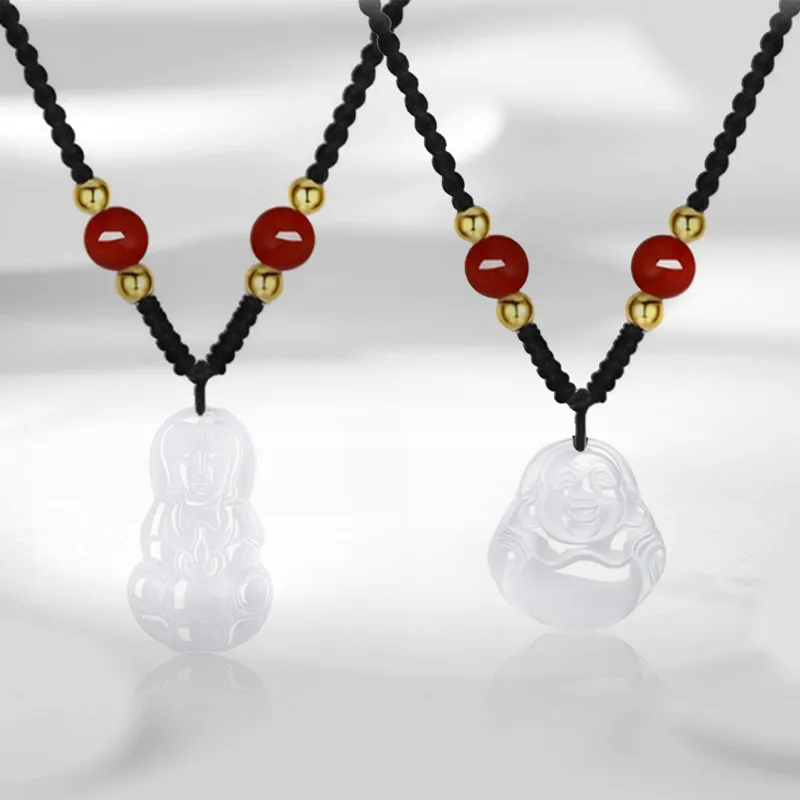 HAPPY BEAN Chalcedony Necklaces Women's-7
