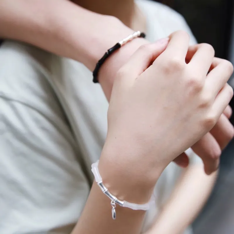 HAPPY BEAN Tianshan Jade Bracelets Unisex-6
