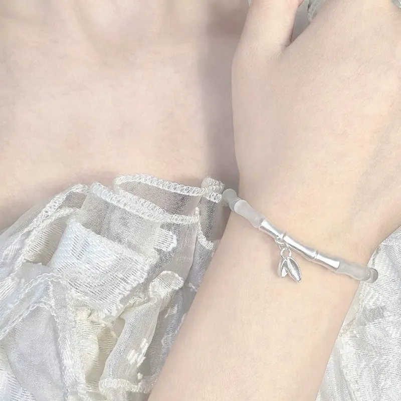 HAPPY BEAN Tianshan Jade Bracelets Unisex-1