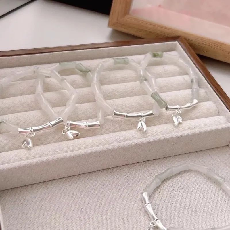 HAPPY BEAN Tianshan Jade Bracelets Unisex-12