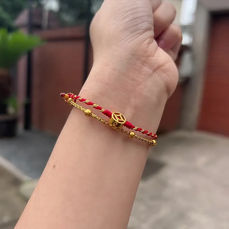 HAPPY BEAN Gold Bracelet Women's-3