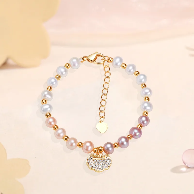 HAPPY BEAN Freshwater Pearl Bracelets Women's-6