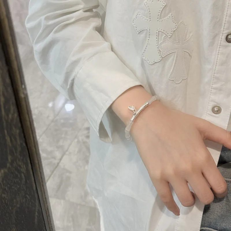 HAPPY BEAN Tianshan Jade Bracelets Unisex-3