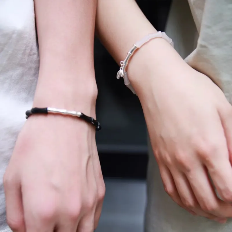 HAPPY BEAN Tianshan Jade Bracelets Unisex-7