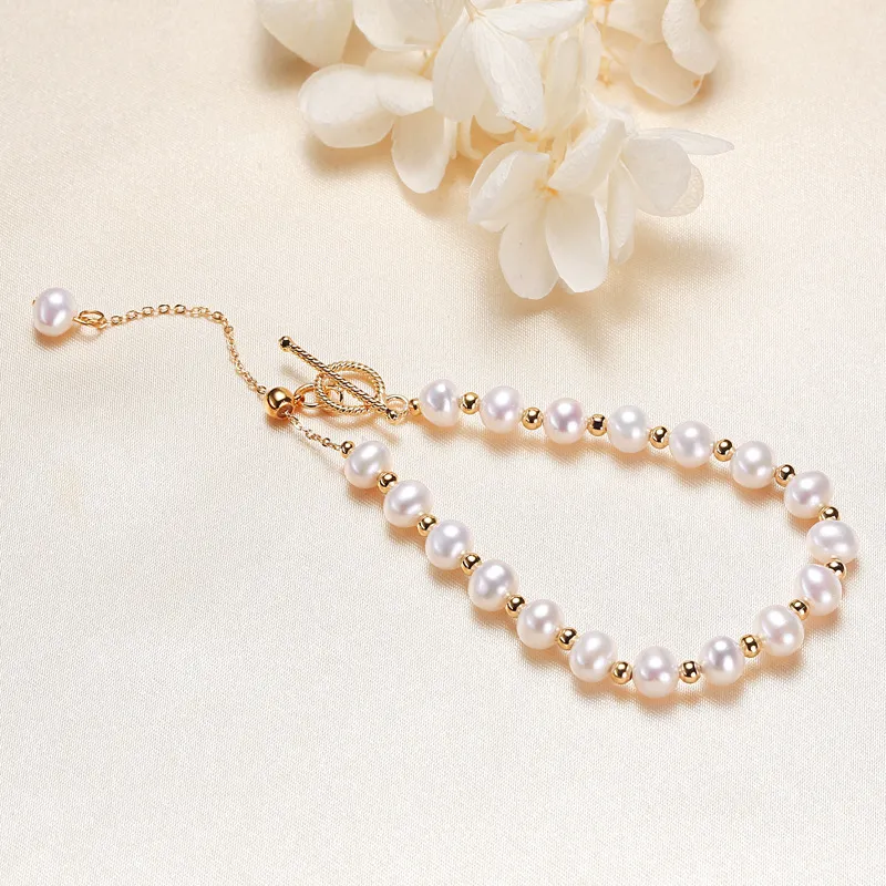 HAPPY BEAN Freshwater Pearl Bracelets Women's-6