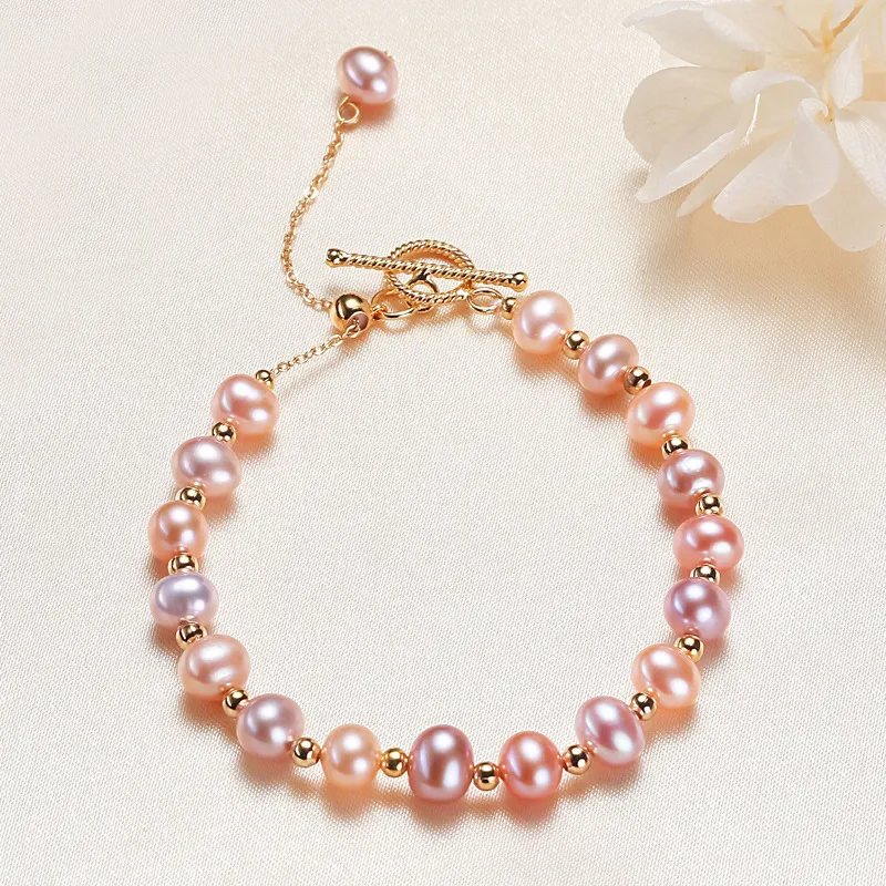 HAPPY BEAN Freshwater Pearl Bracelets Women's-1