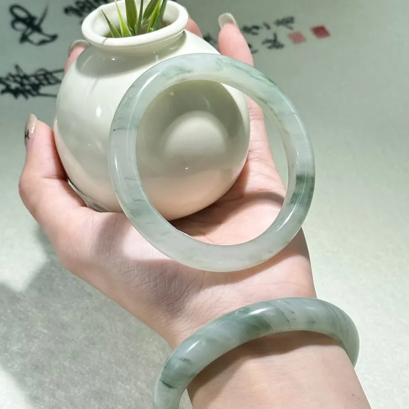 HAPPY BEAN Tianshan Jade Bangles Women's-6