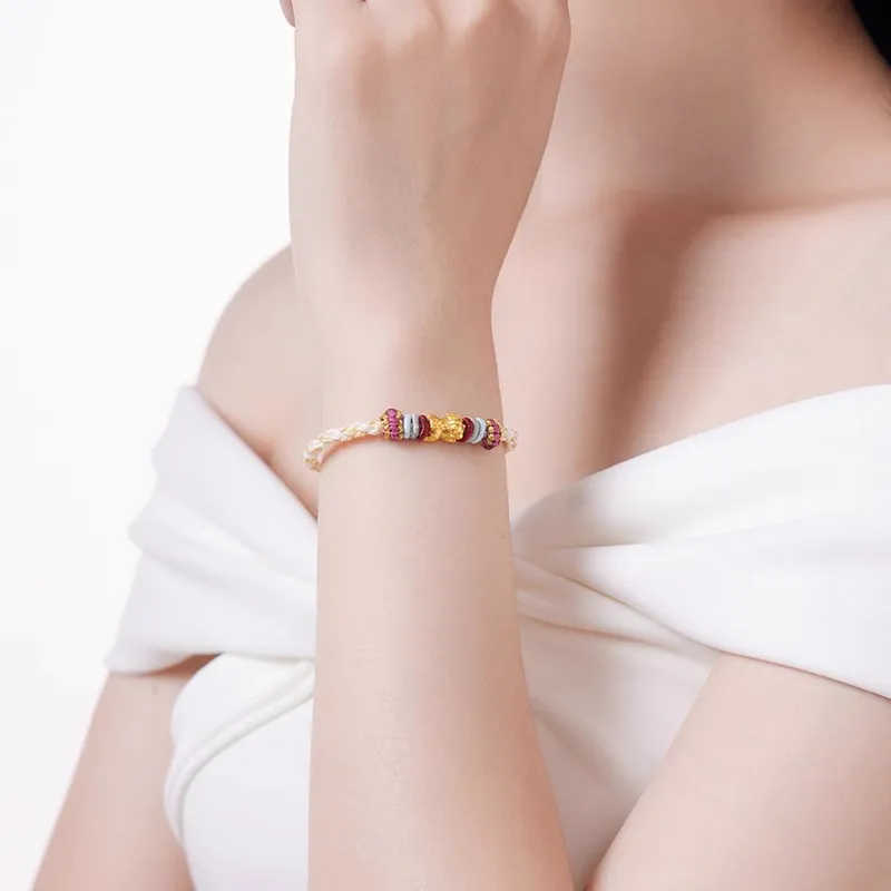 HAPPY BEAN Gold Bracelet Unisex-3