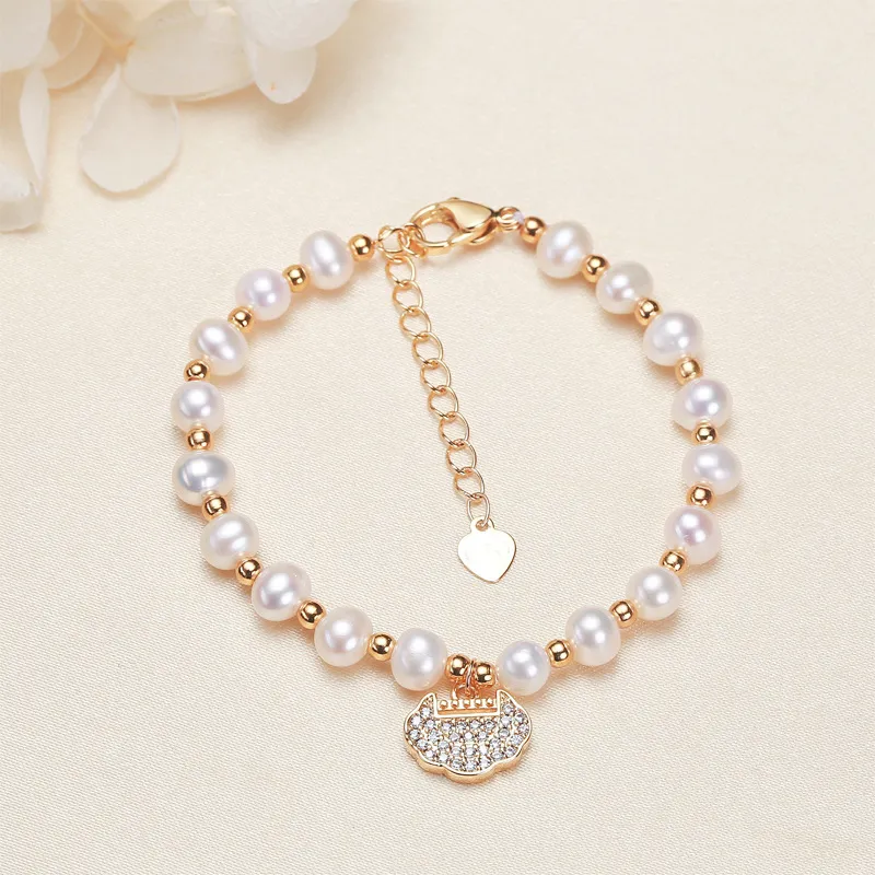 HAPPY BEAN Freshwater Pearl Bracelets Women's-1