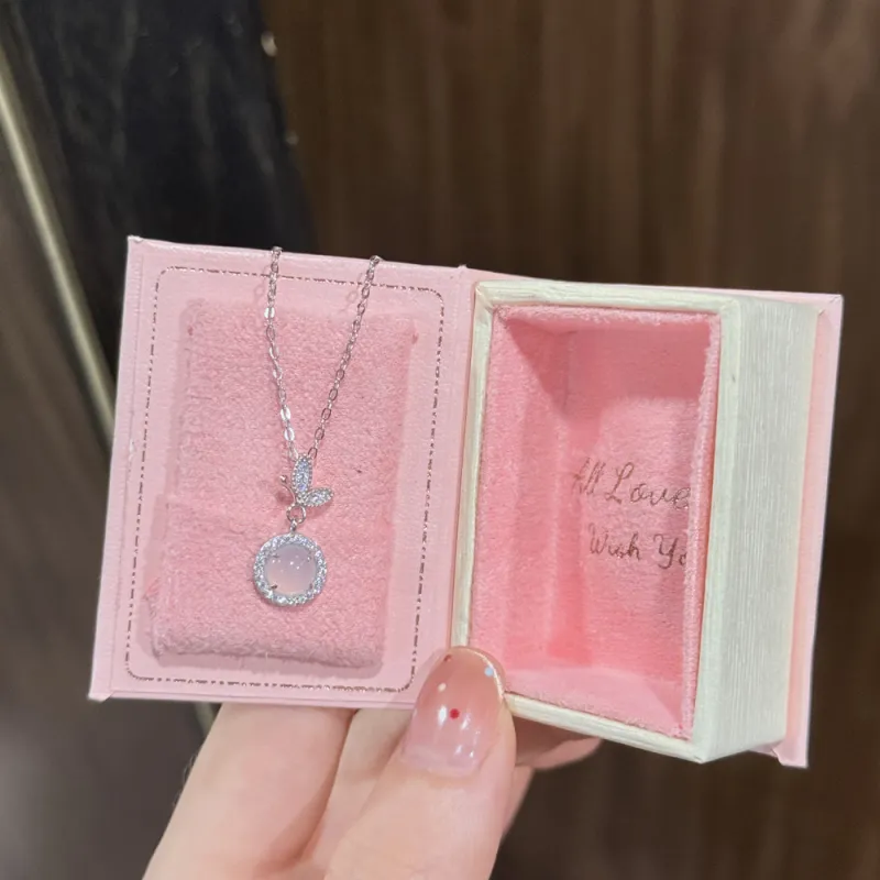 HAPPY BEAN Chalcedony Necklaces Women's-2