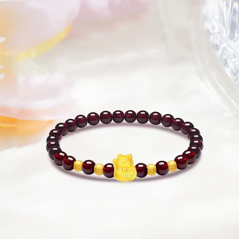 HAPPY BEAN Gold Bracelet Women's-4