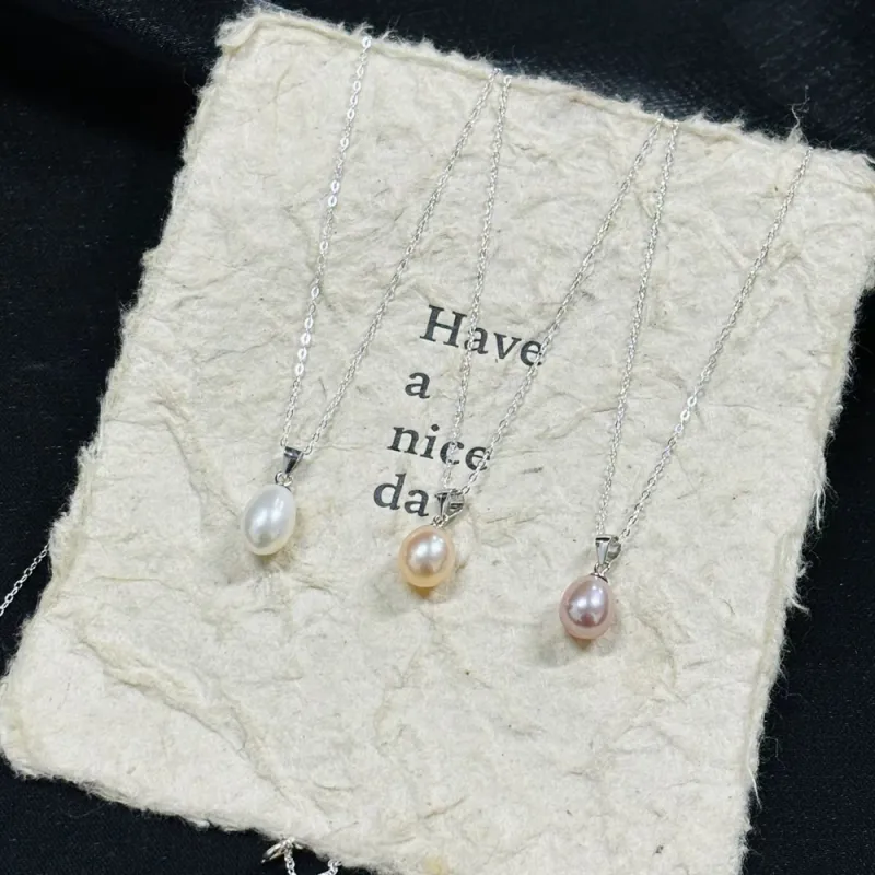 HAPPY BEAN Pearl Necklaces Women's-11