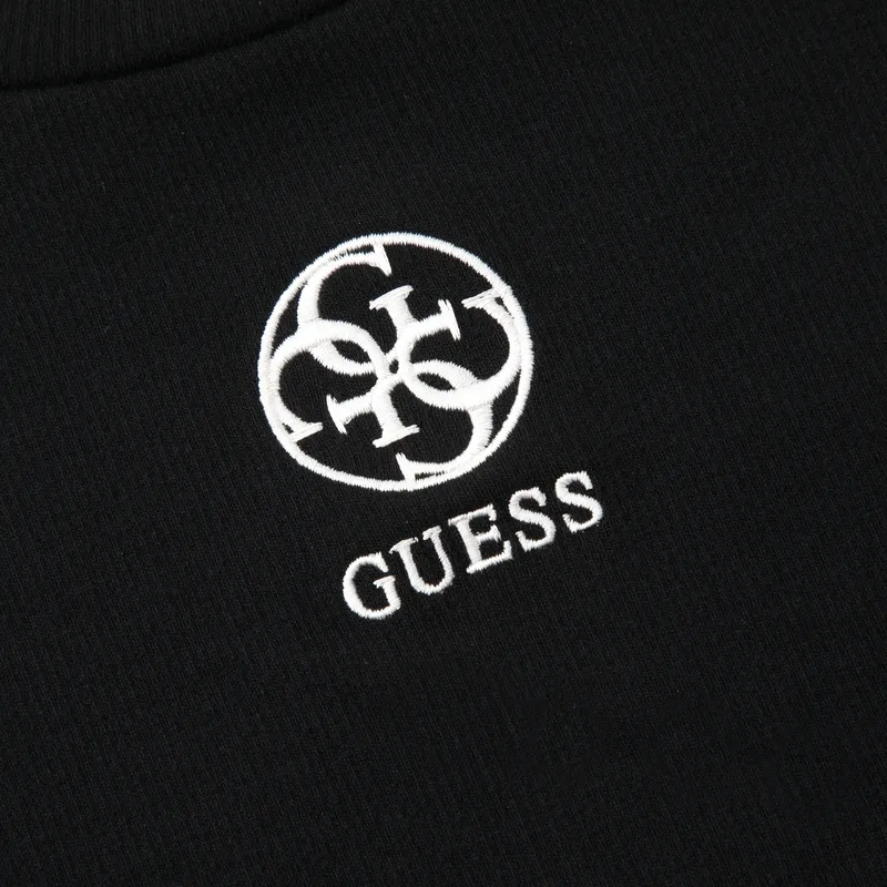 GUESS Short Sleeved Dress Women's Black-3