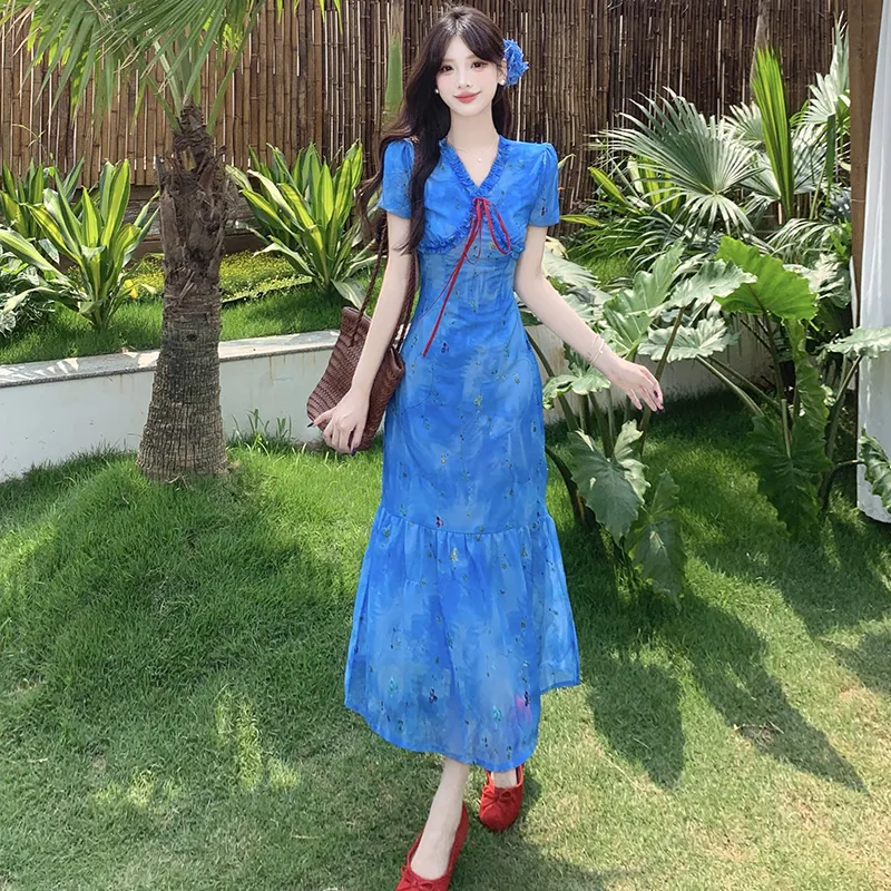 Zukizuki Short Sleeved Dress Women's-2