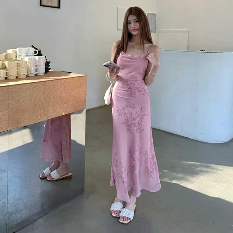 Zukizuki Slip Dress Women's Pink-2