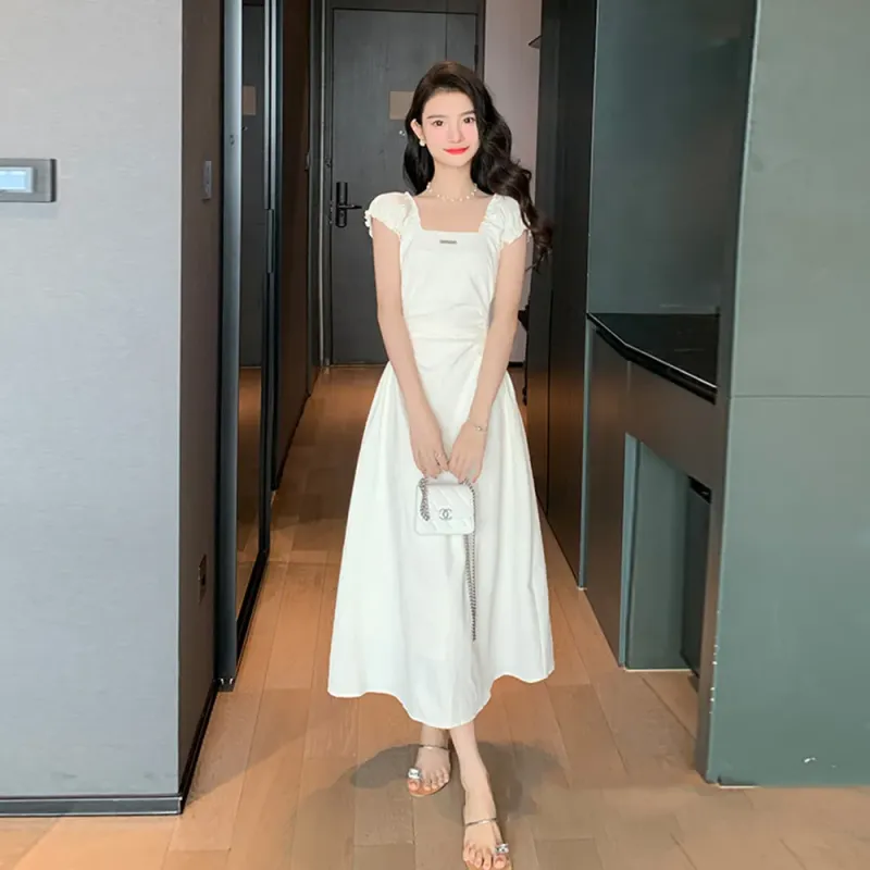 KUNZHUDAXIANG Short Sleeved Dress Women's-3
