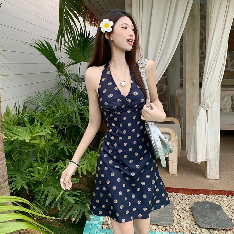 Zukizuki Sleeveless Dress Women's Royal Blue-2