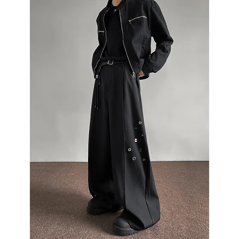 OKPI Casual Pants Unisex Elegant ★ Black-5