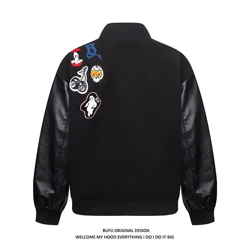 TESTUNG Fashion Jackets & Coats Unisex Classic Black-1