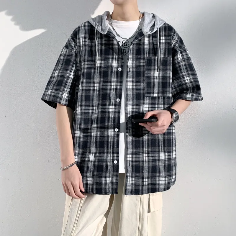 OKPI Shirts Unisex Vintage ★ Blue Plaid-2