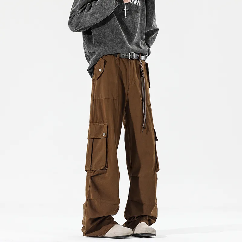 OKPI Casual Pants Unisex Brown-2