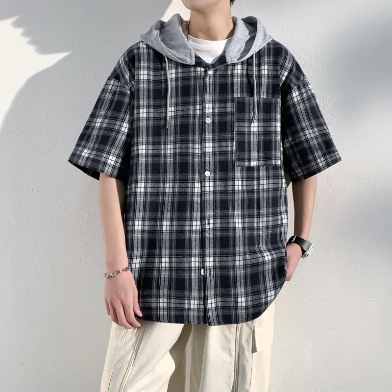 OKPI Shirts Unisex Vintage ★ Blue Plaid-4