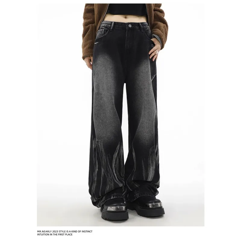 OKPI Jeans Unisex Black Gray Color-1