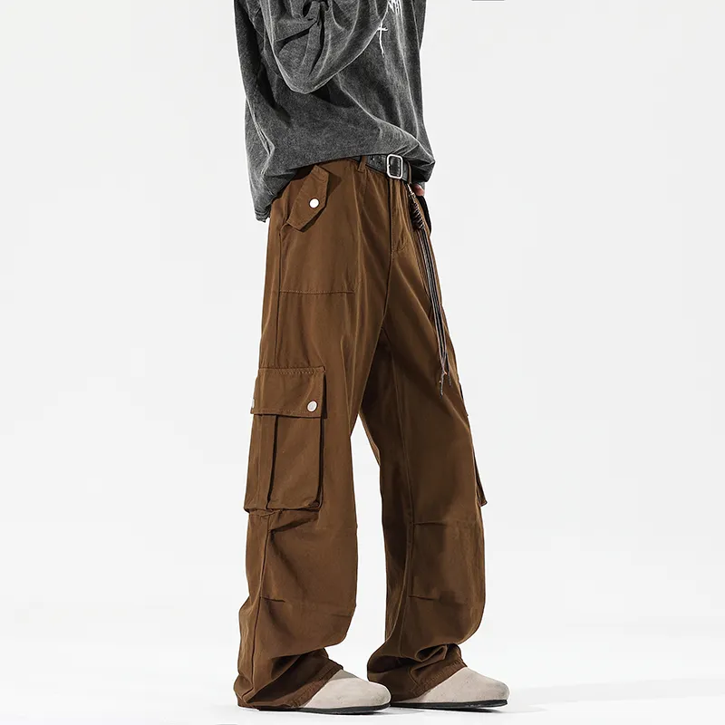 OKPI Casual Pants Unisex Brown-3