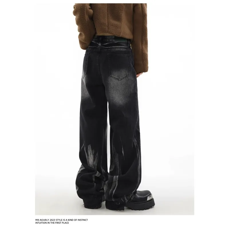 OKPI Jeans Unisex Black Gray Color-5
