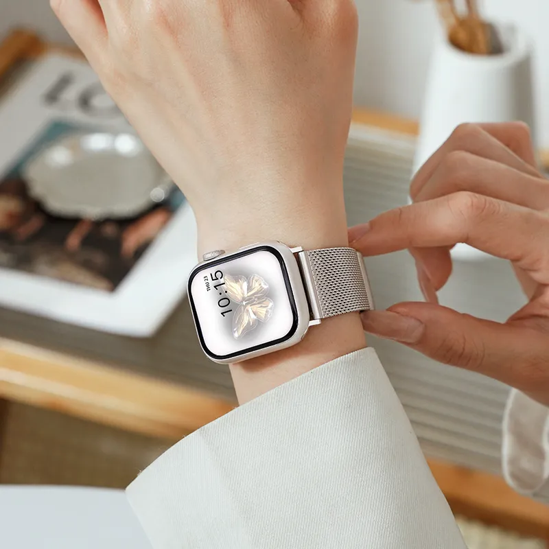 FZRT Apple Compatibility Watch Band Stainless Steel Material-12